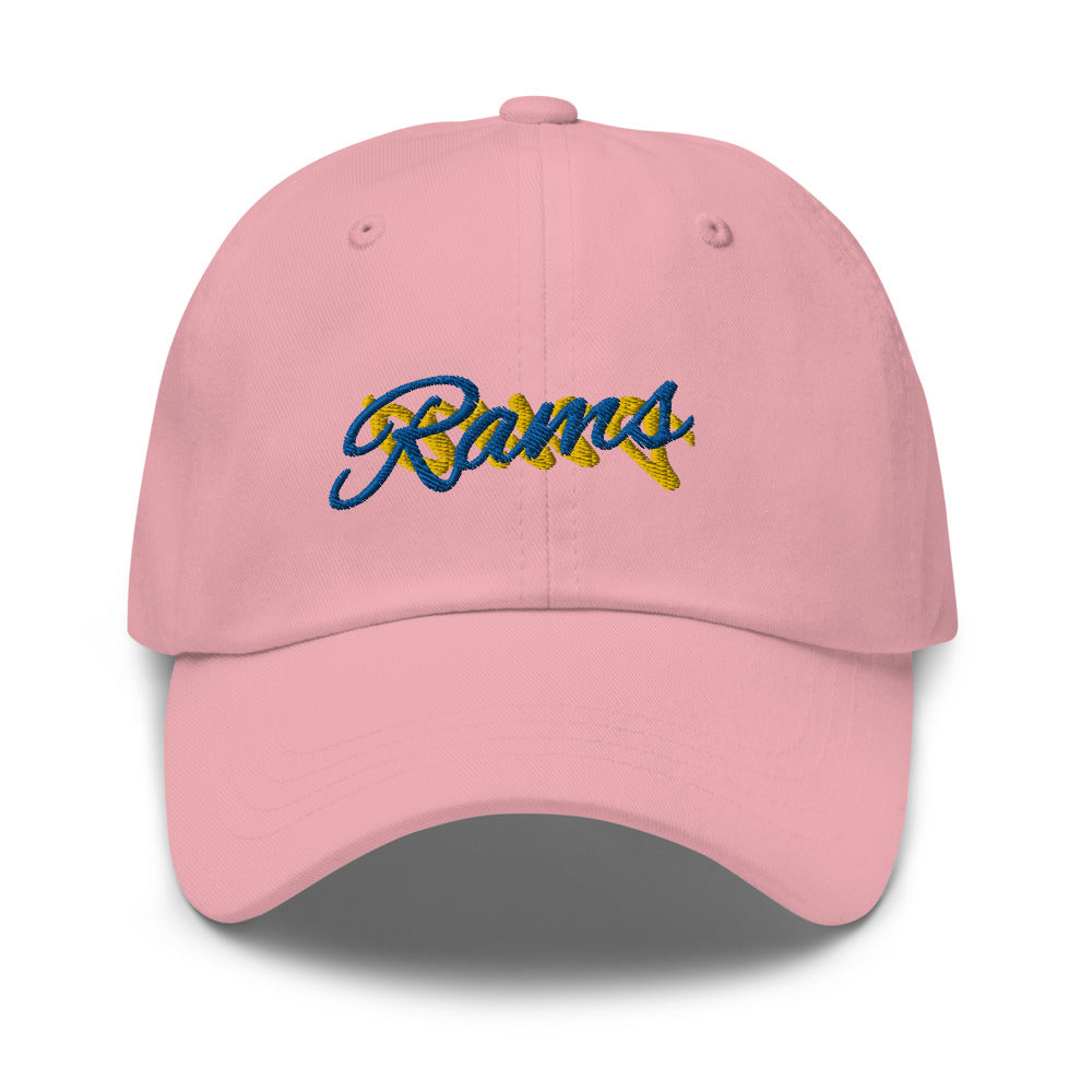 Lebron James A Bright Pink Rams Hat / Lebron Hat / Rams Dad Hat Pink