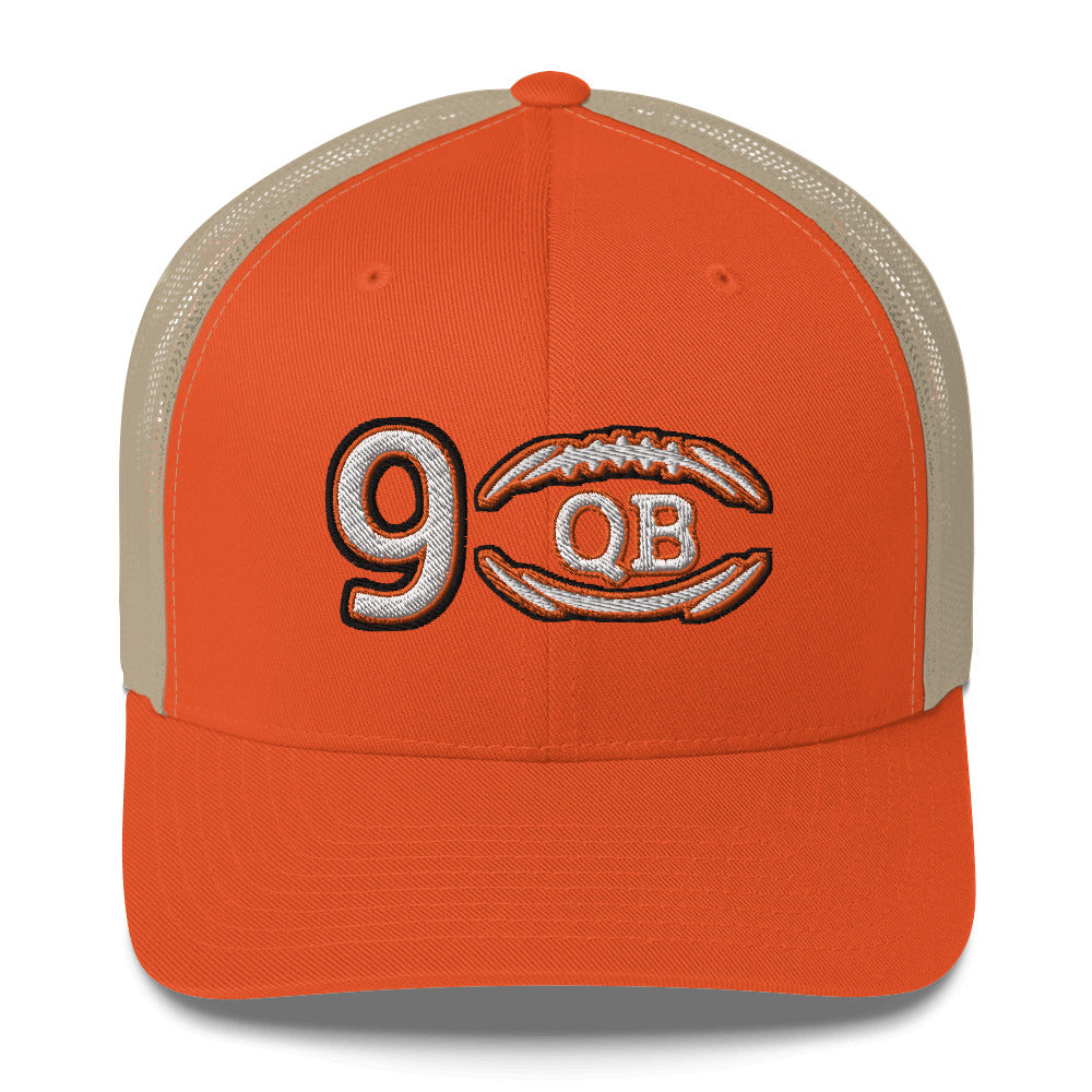 Joe Burrow Hat / QB Hat / Quarterback Hat / 9 Hat / 9QB Bengals Hat Khaki