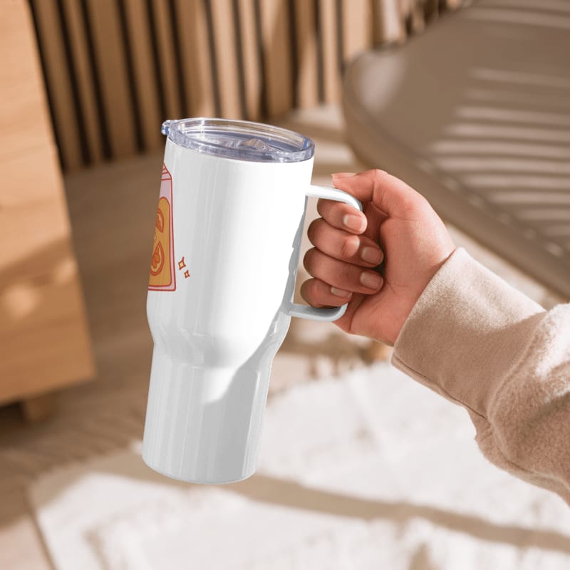 Orange Juice Mug / Orange Juice Mug Travel mug with a handle