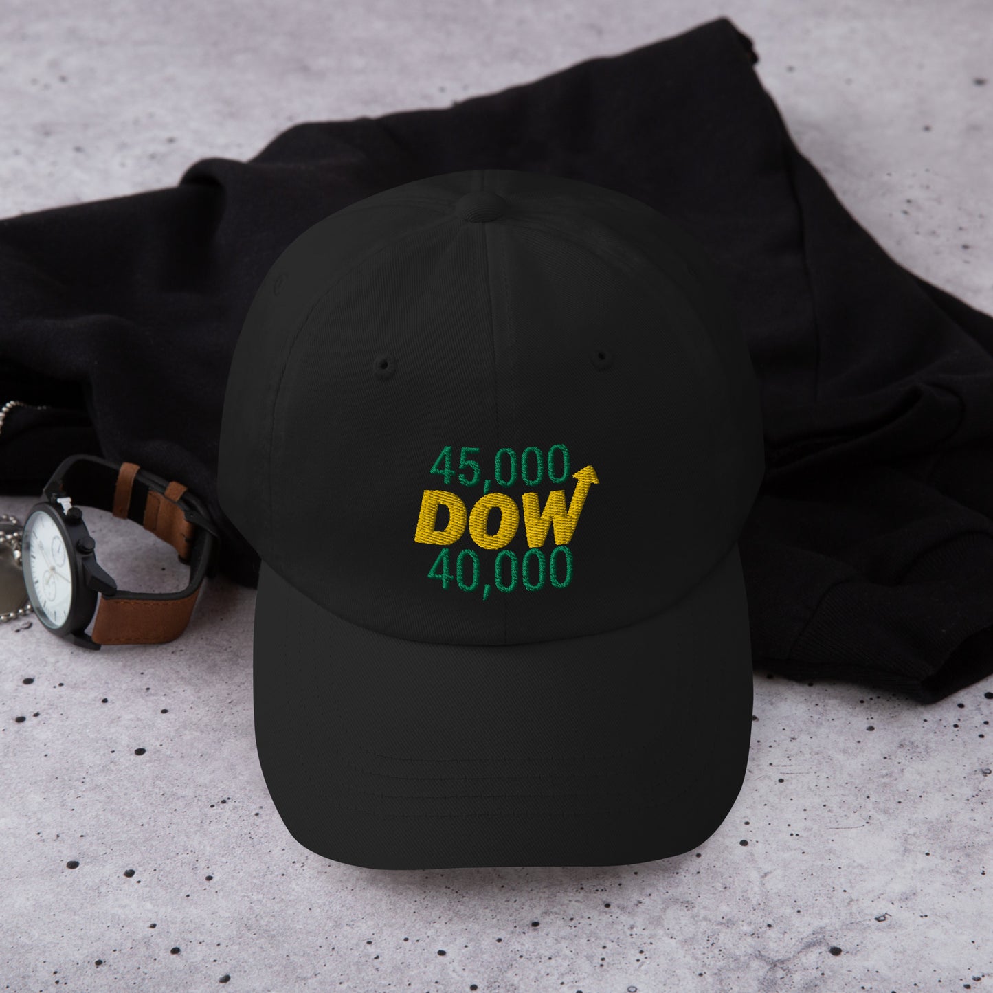 Dow 40.000 Rise To Dow 45.0000 Hat / Dow 40k Hat / Dow 40000 Dad Hat