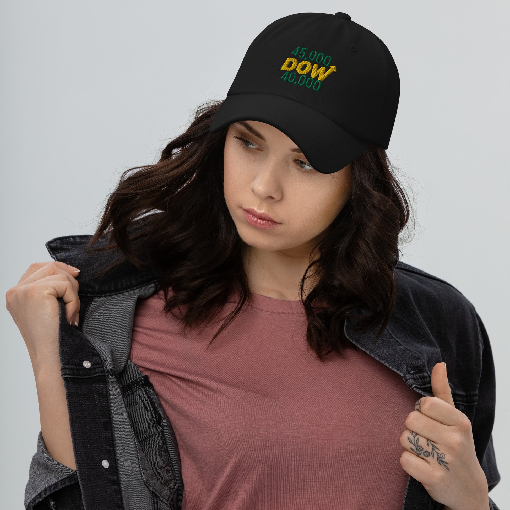 Dow 40.000 Rise To Dow 45.0000 Hat / Dow 40k Hat / Dow 40000 Dad Hat