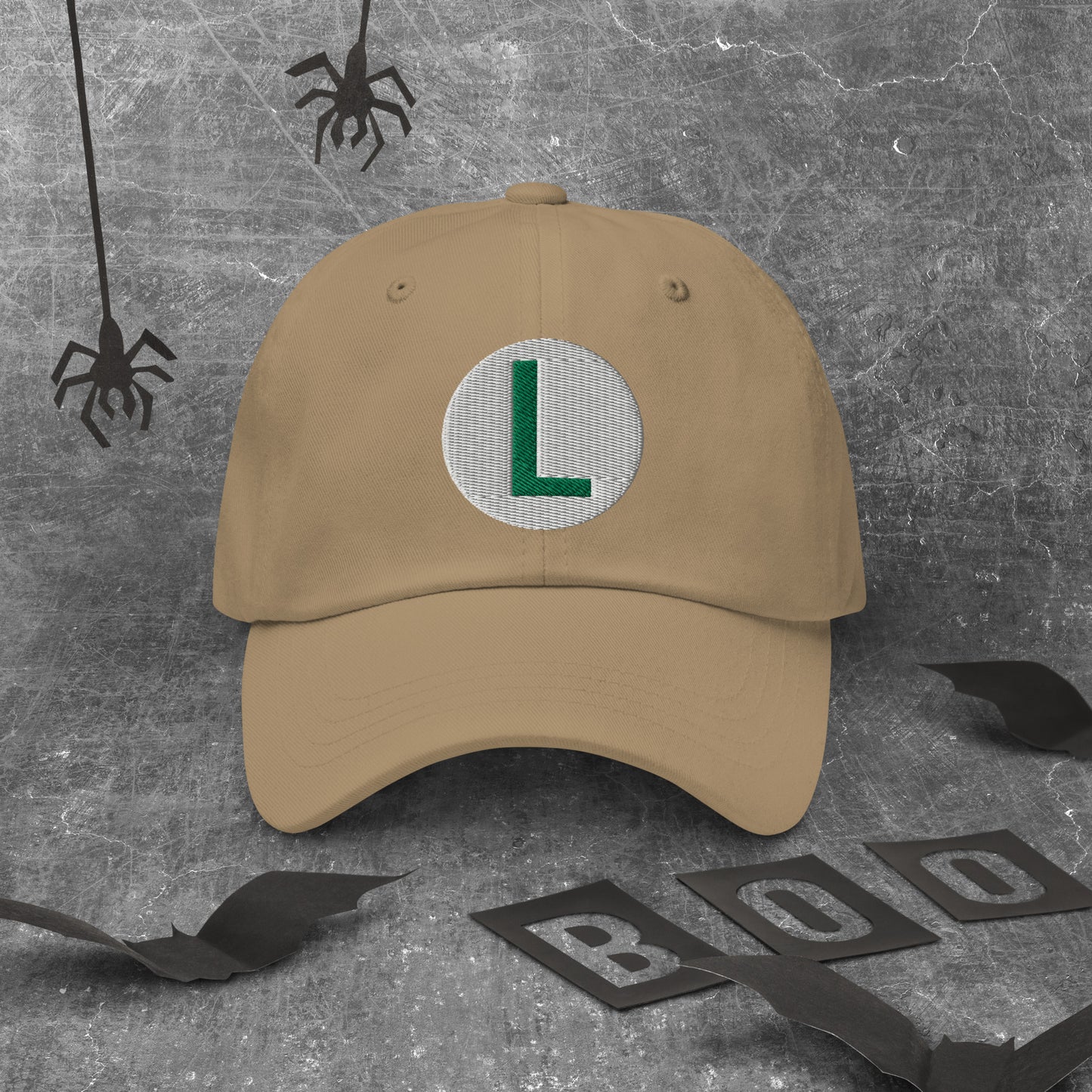 Video Character With L On Hat / Luigi Mario Hat / Luigi Mario Dad Hat