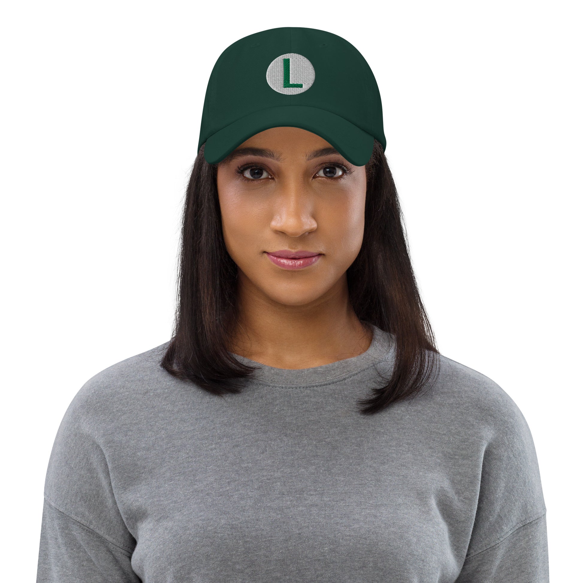 Video Character With L On Hat / Luigi Mario Hat / Luigi Mario Dad Hat