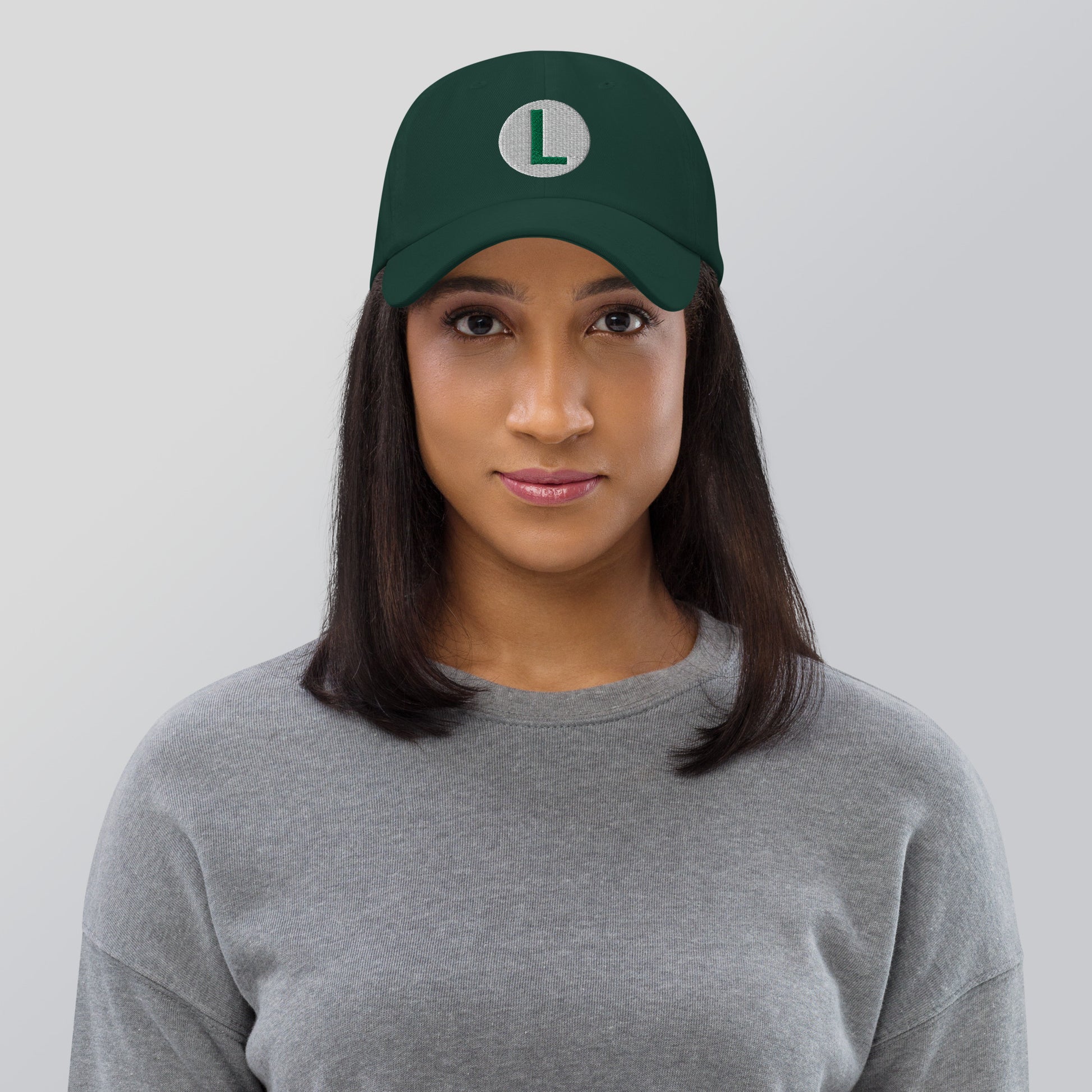 Video Character With L On Hat / Luigi Mario Hat / Luigi Mario Dad Hat