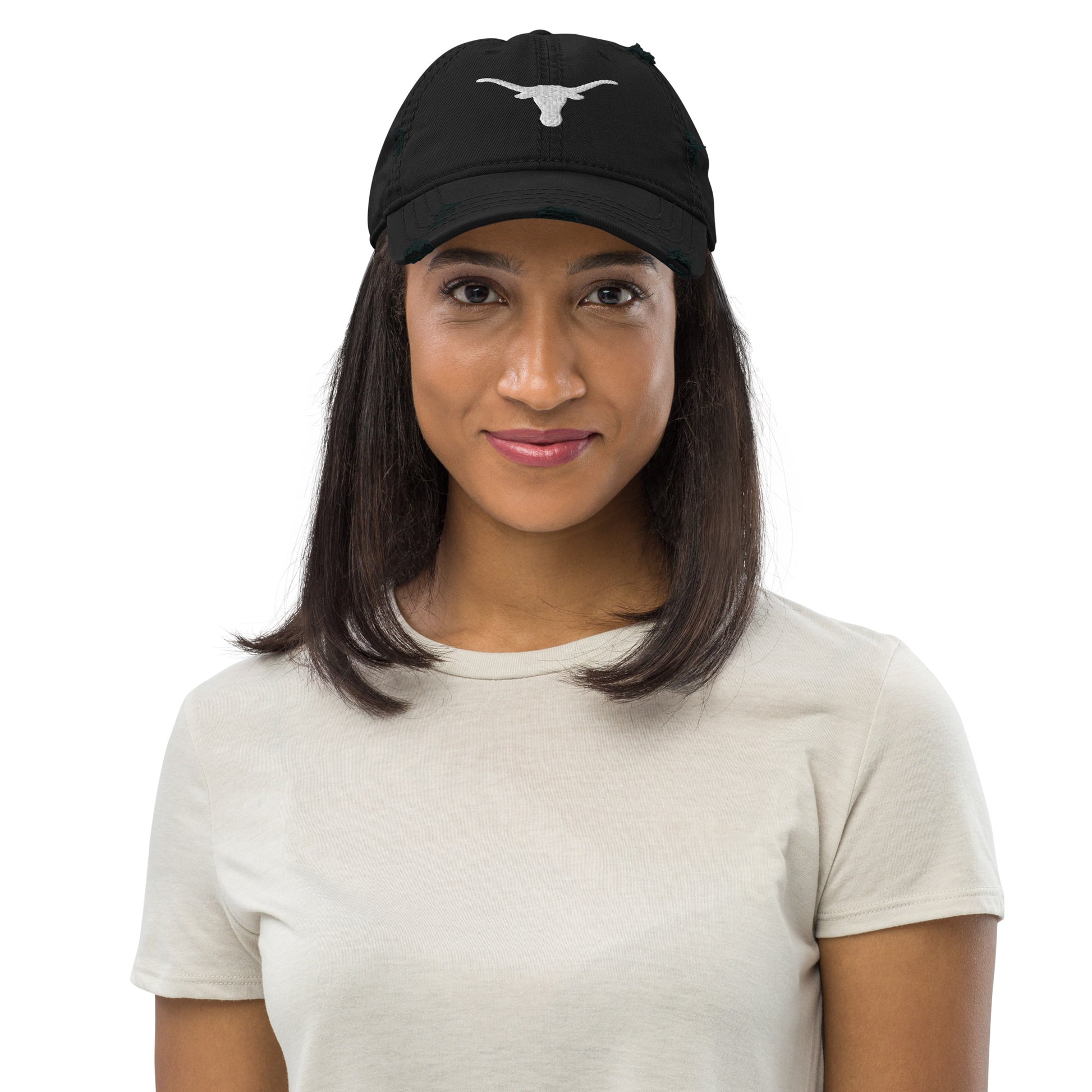 Renee Zellweger Hat / Longhorn Distressed Dad Hat