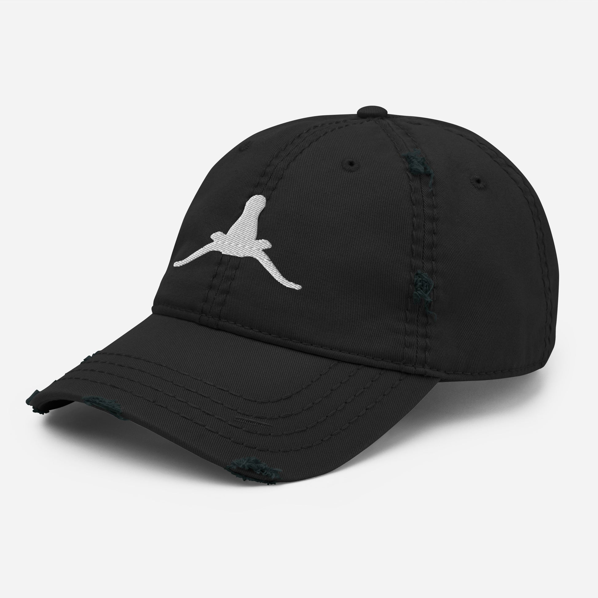 Horns Down Hat / Renee Zellweger Hat / Longhorn Distressed Dad Hat