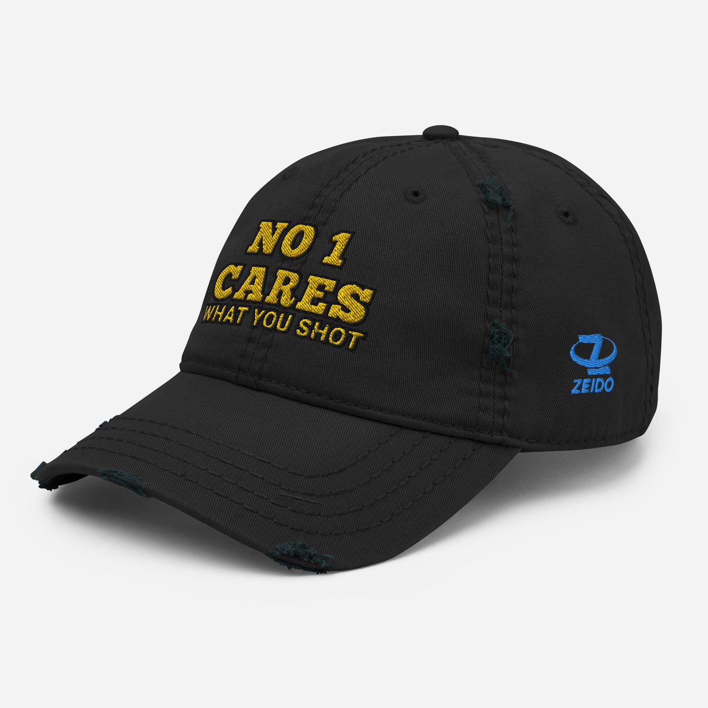 NO 1 Cares What You Shot Hat / One More Shot Distressed Dad Hat