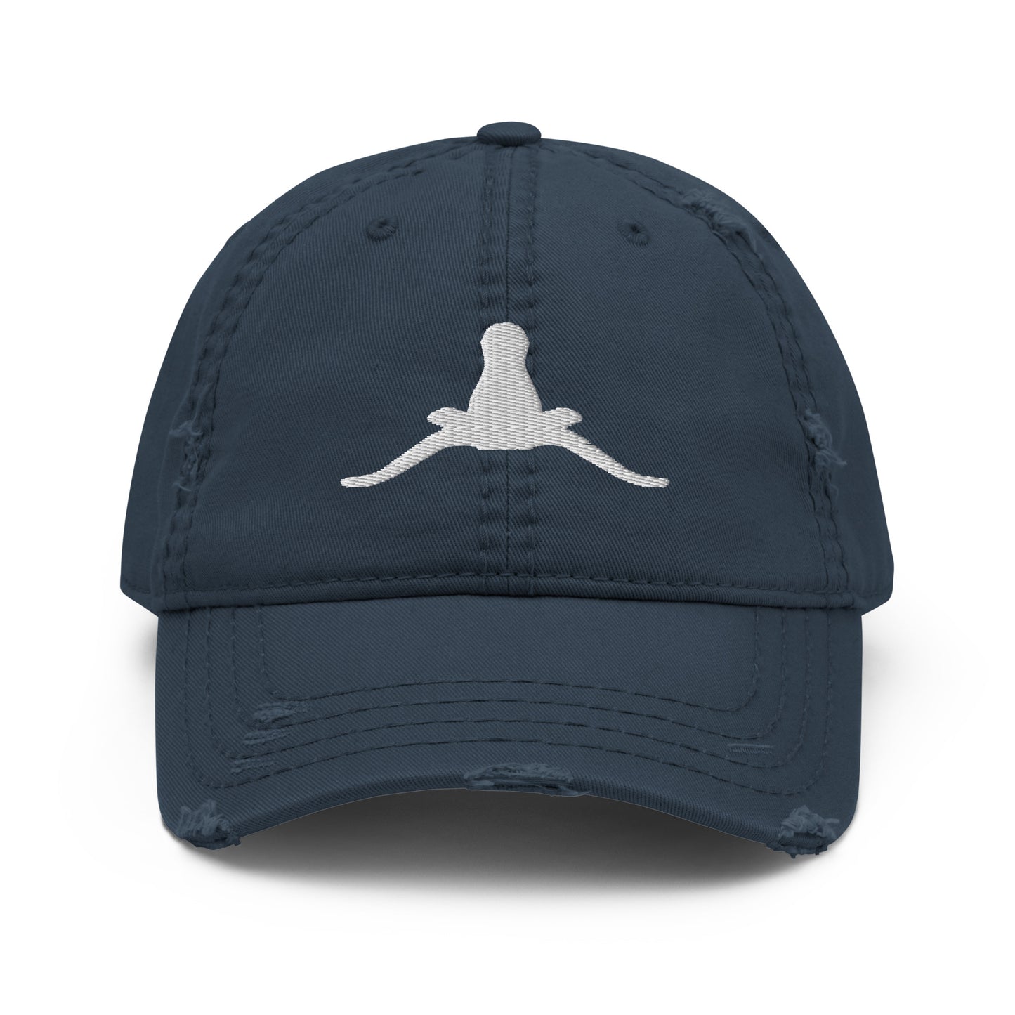 Horns Down Hat / Renee Zellweger Hat / Longhorn Distressed Dad Hat