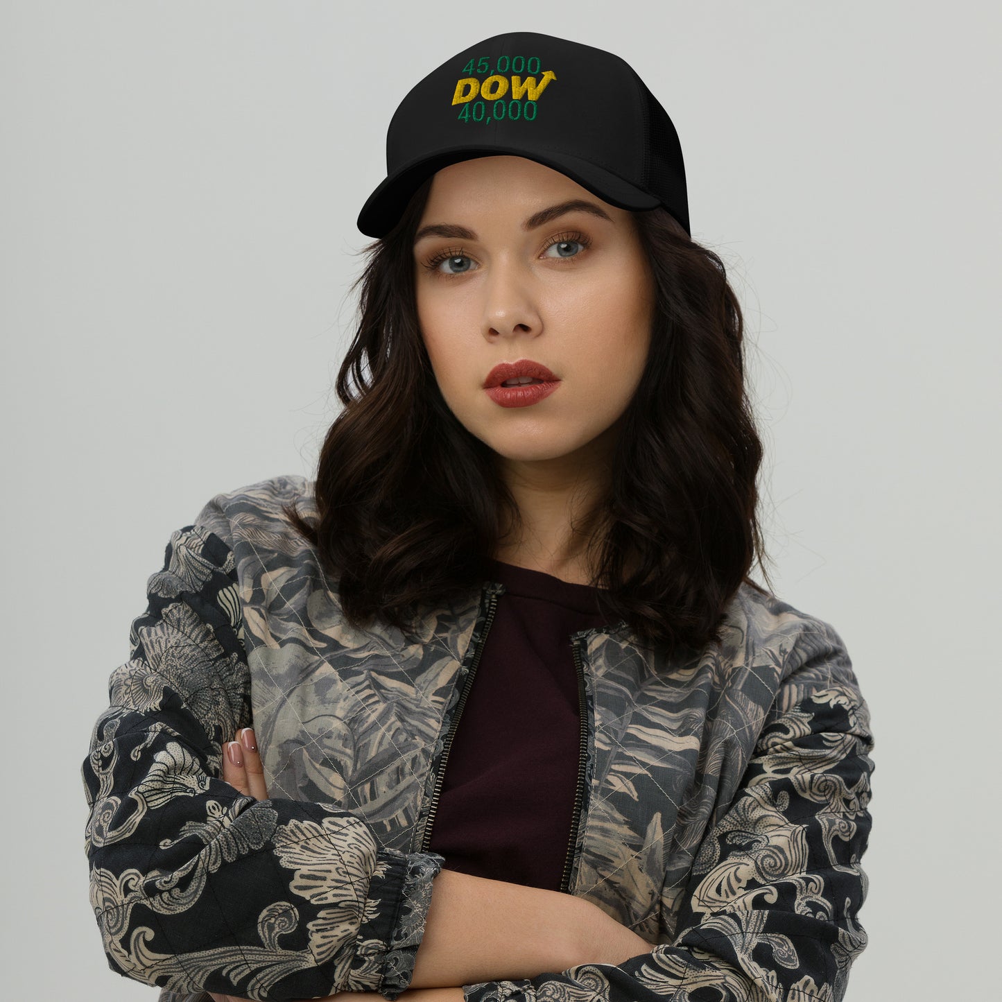 Dow 40.000 Rise To Dow 45.0000 Hat / Dow 40k Hat / Dow 40k Trucker Cap