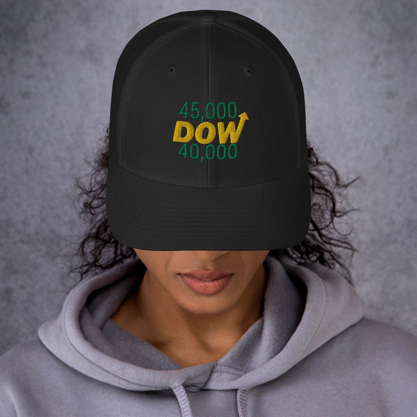 Dow 40.000 Rise To Dow 45.0000 Hat / Dow 40k Hat / Dow 40k Trucker Cap