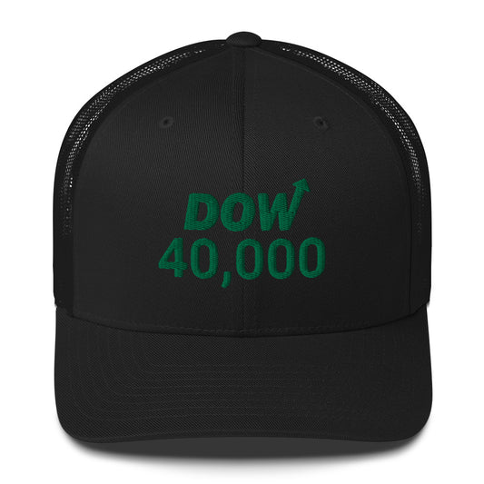 Dow 40.000 Hat / Dow 40k Hat / Dow 40000 Trucker Cap