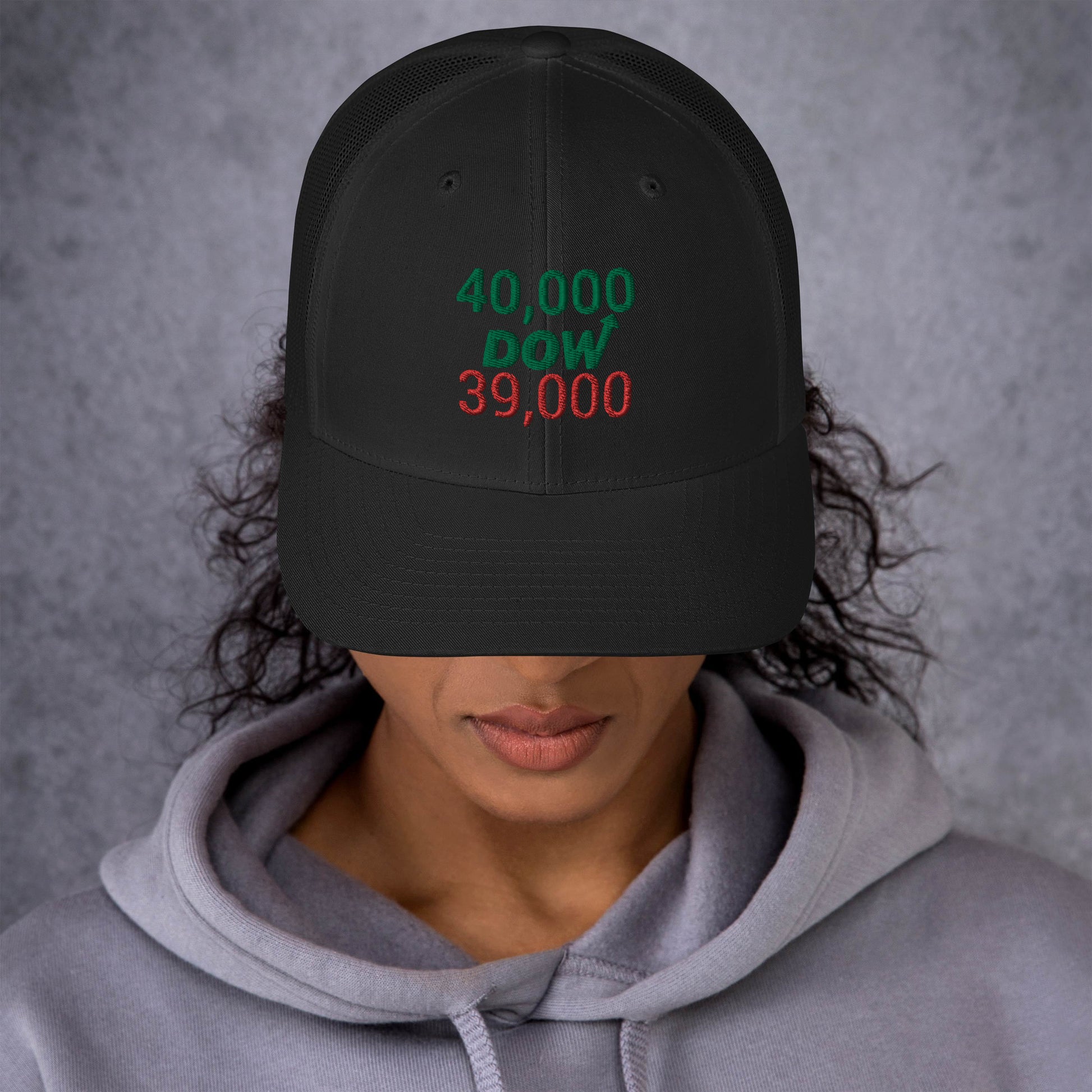 Dow 39.000 & 40.000 Hat / Dow 40k Hat / Dow 40000 Trucker Cap