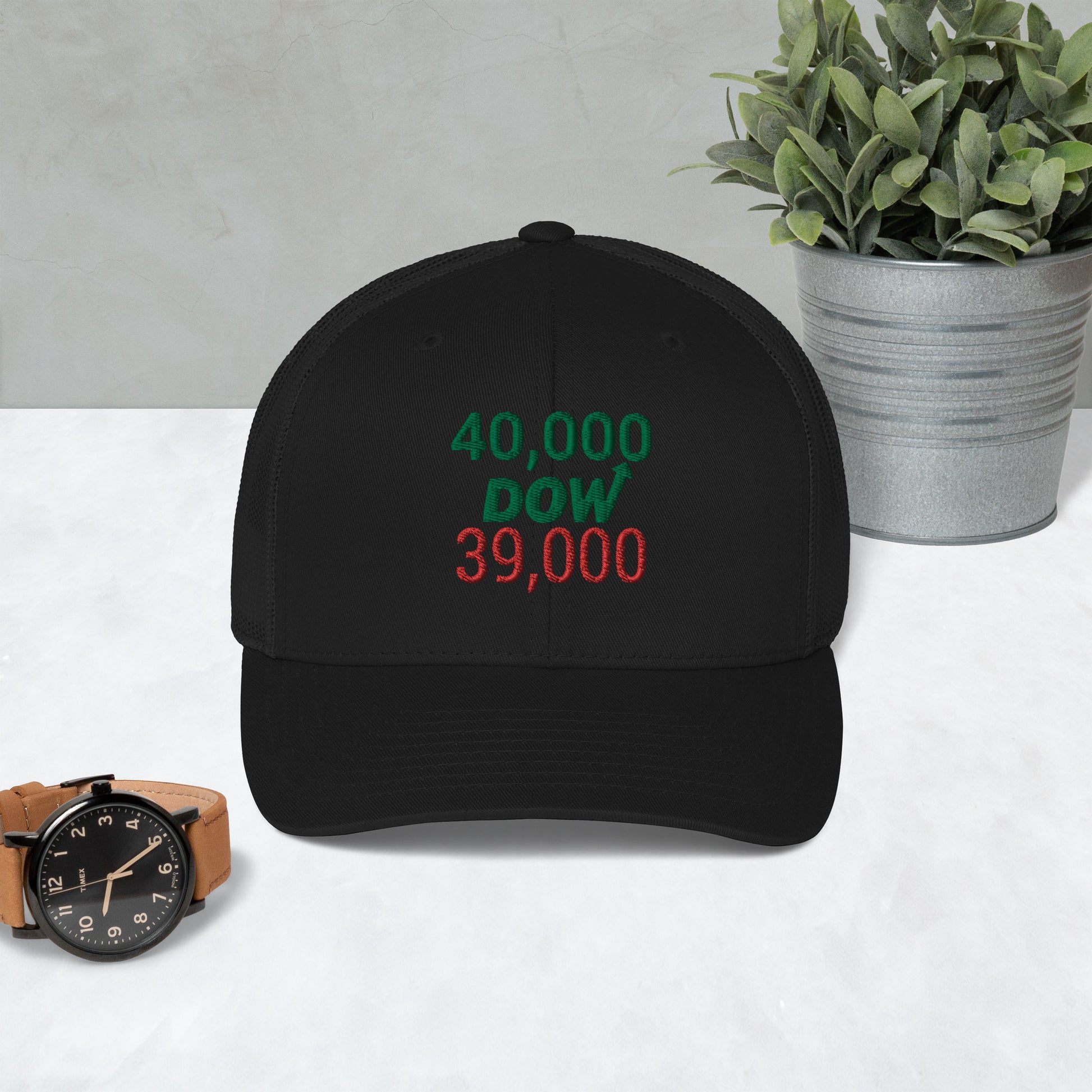 Dow 39.000 & 40.000 Hat / Dow 40k Hat / Dow 40000 Trucker Cap