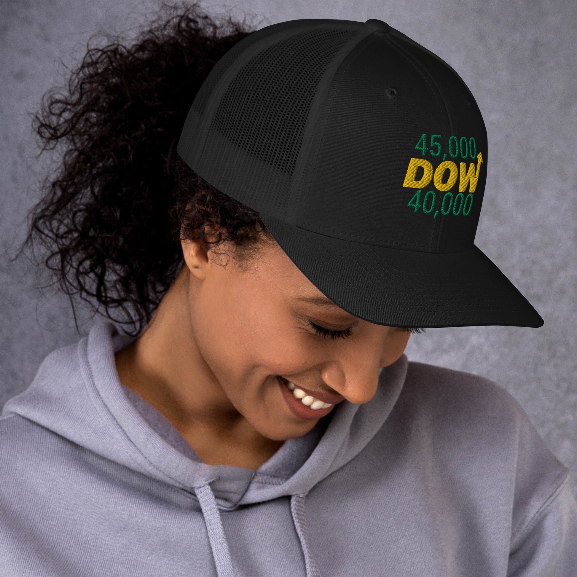 Dow 40.000 Rise To Dow 45.0000 Hat / Dow 40k Hat / Dow 40k Trucker Cap