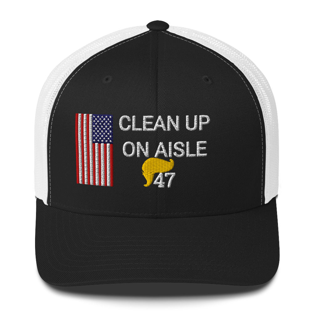 Trump 47 Hat / Clean Up On Aisle 47 Hat / 47 Hat / 47 Trucker Cap