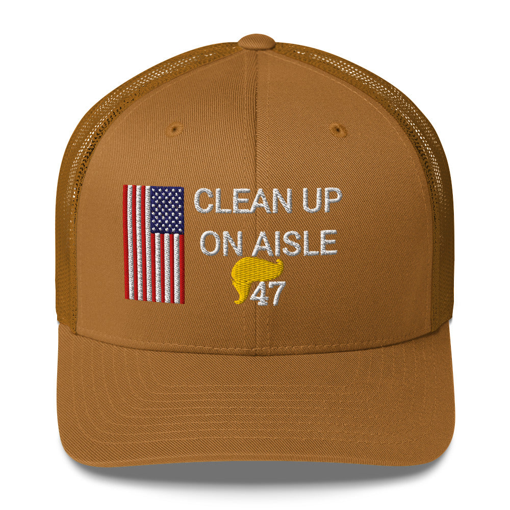 Trump 47 Hat / Clean Up On Aisle 47 Hat / 47 Hat / 47 Trucker Cap