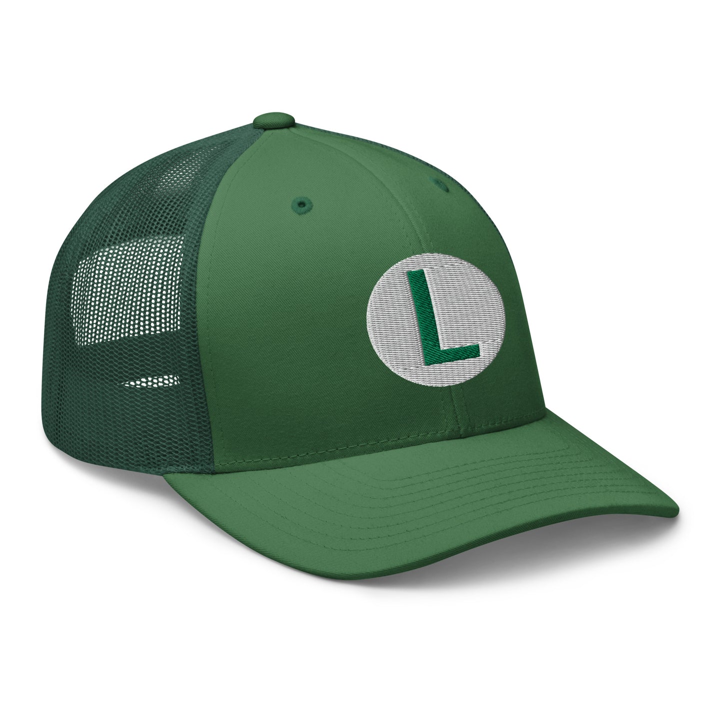 Video Character With L On Hat / Luigi Mario / Luigi Mario Trucker Cap