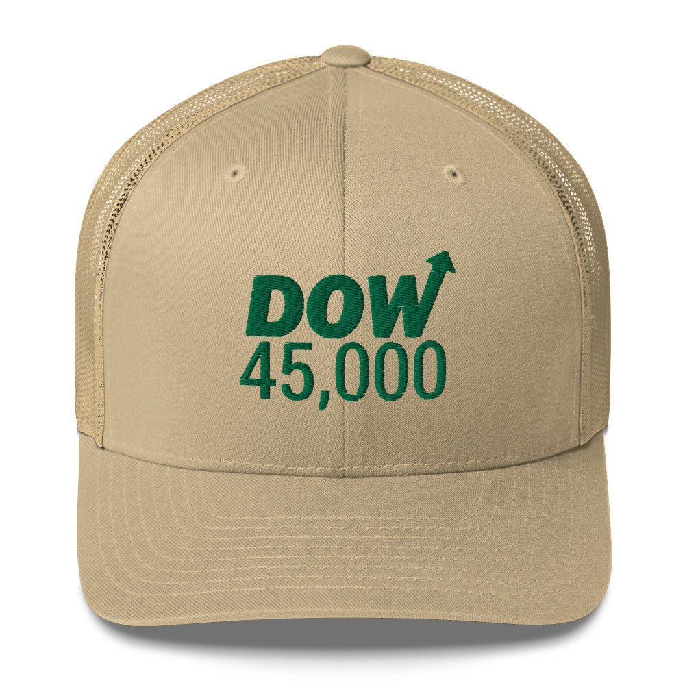 Dow 45.0000 Hat / Dow 45k Hat / Dow 45000 Trucker Cap