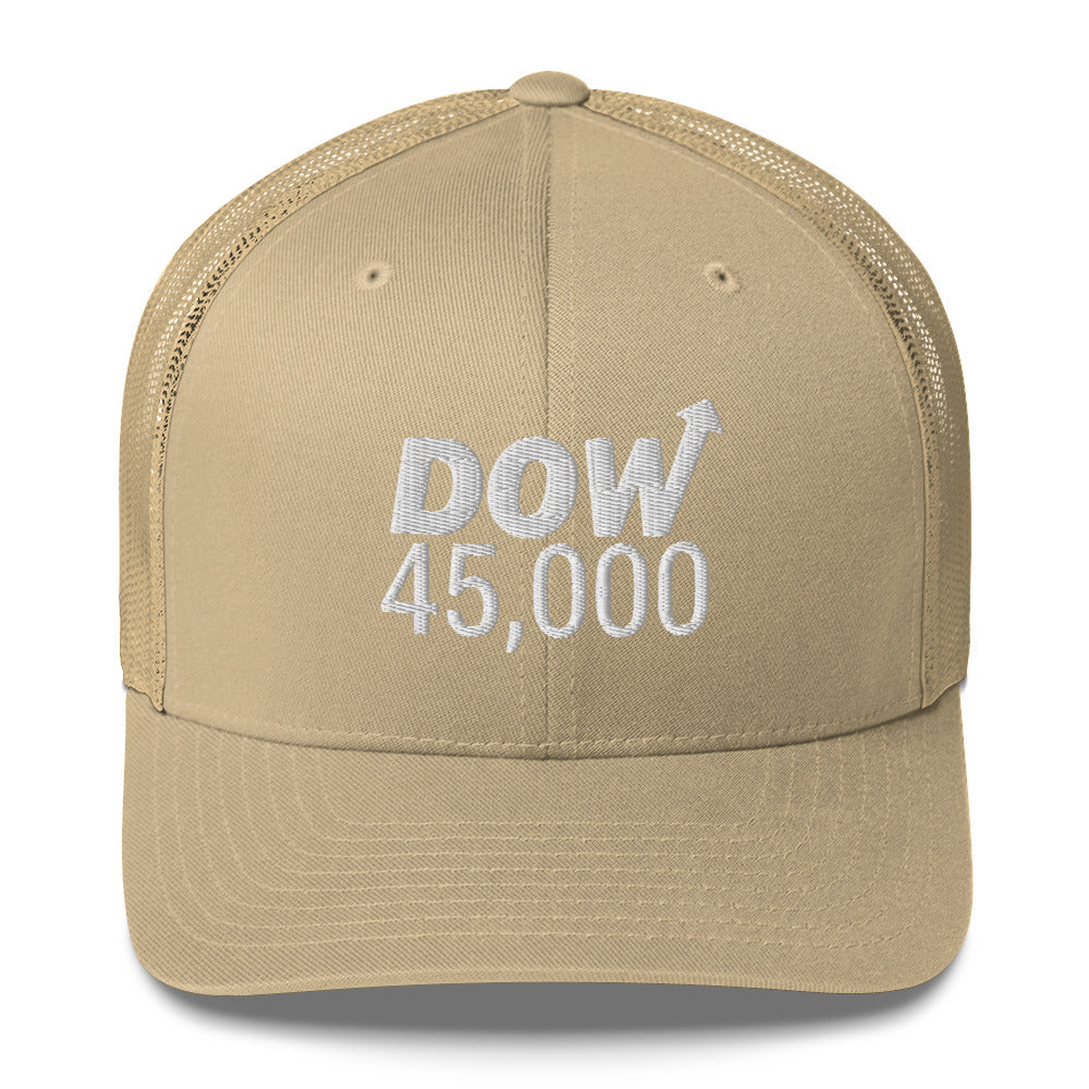 Dow 45.0000 Hat / Dow 45k Hat / Dow 45000 Trucker Cap