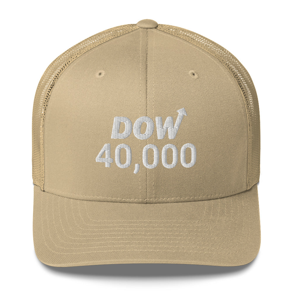 Dow 40.000 Hat / Dow 40k Hat / Dow 40000 Trucker Cap