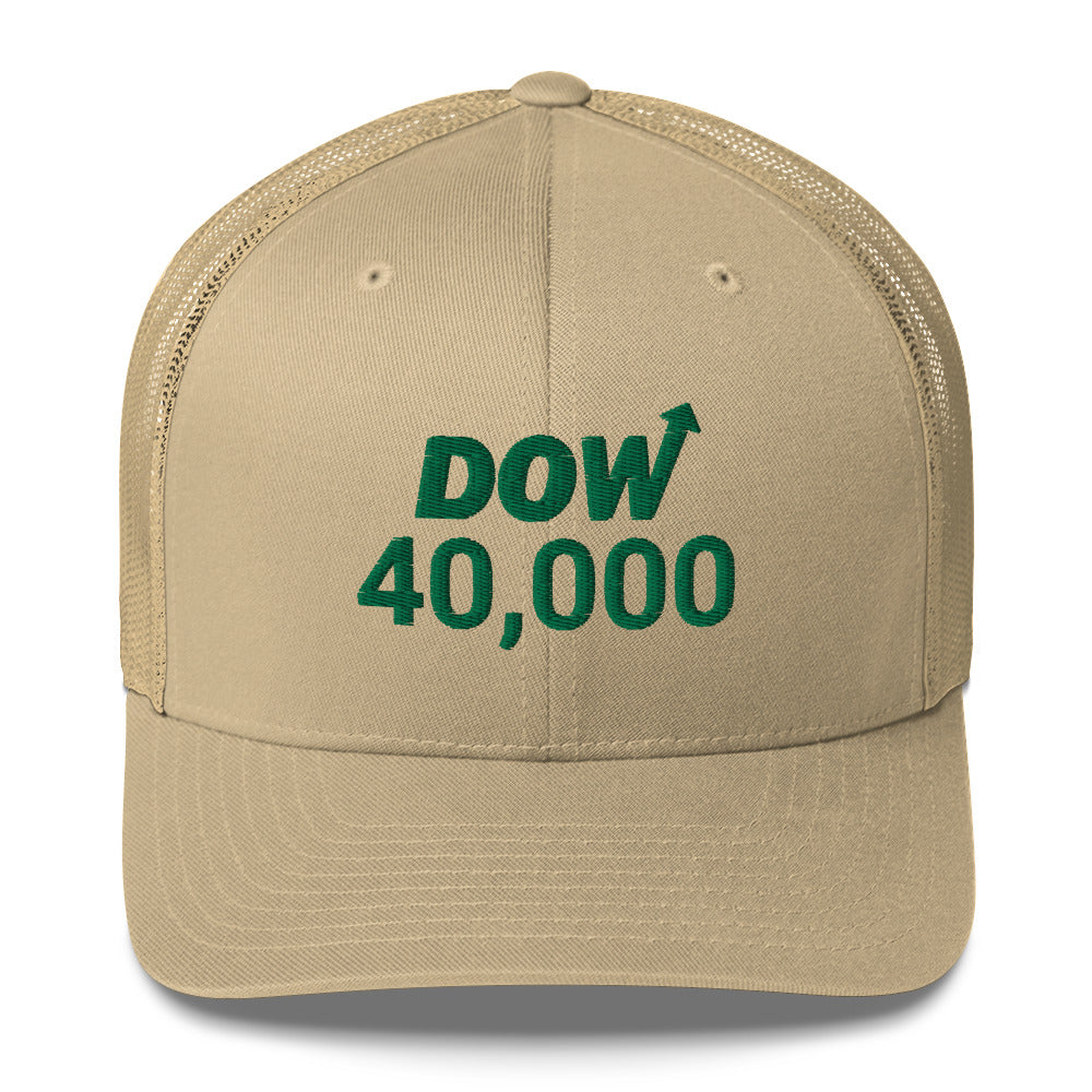 Dow 40.000 Hat / Dow 40k Hat / Dow 40000 Trucker Cap