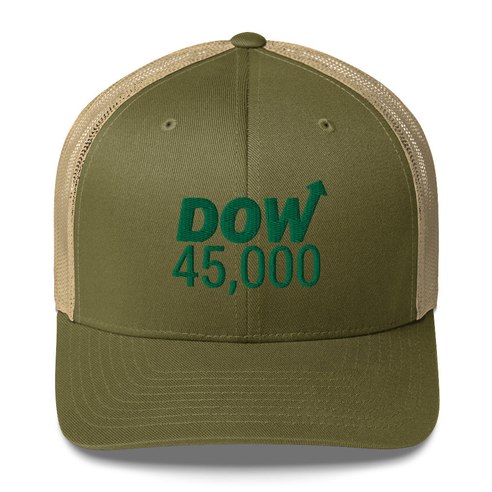 Dow 45.0000 Hat / Dow 45k Hat / Dow 45000 Trucker Cap