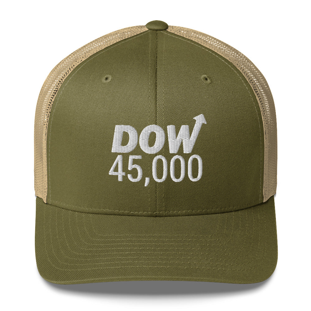 Dow 45.0000 Hat / Dow 45k Hat / Dow 45000 Trucker Cap