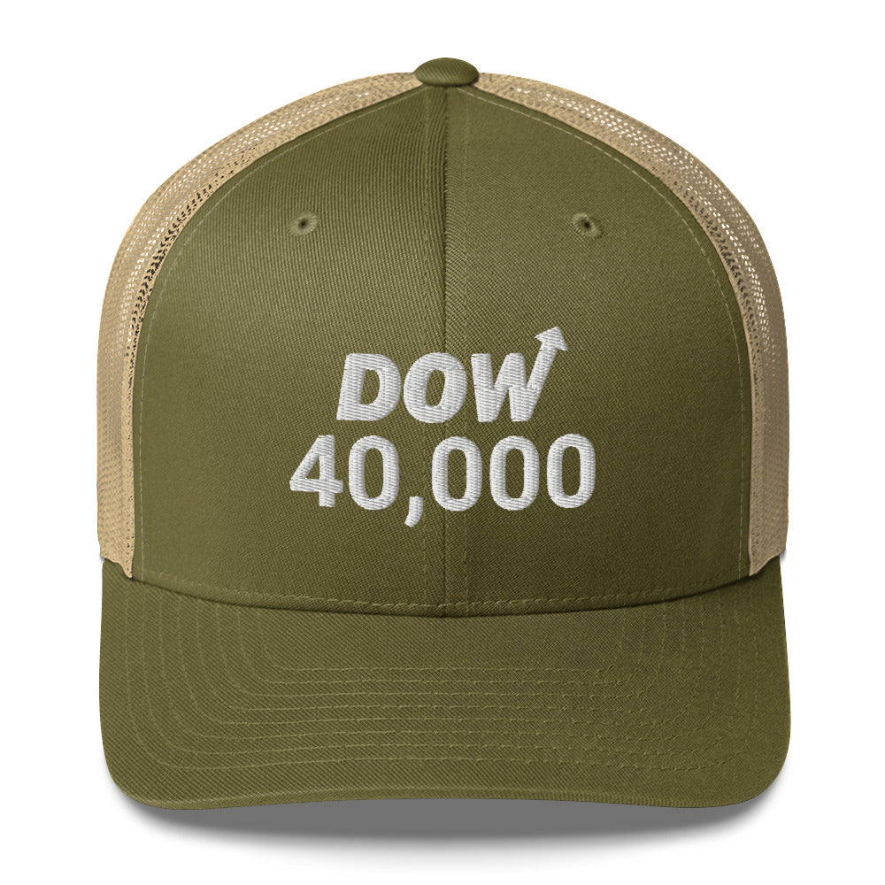 Dow 40.000 Hat / Dow 40k Hat / Dow 40000 Trucker Cap