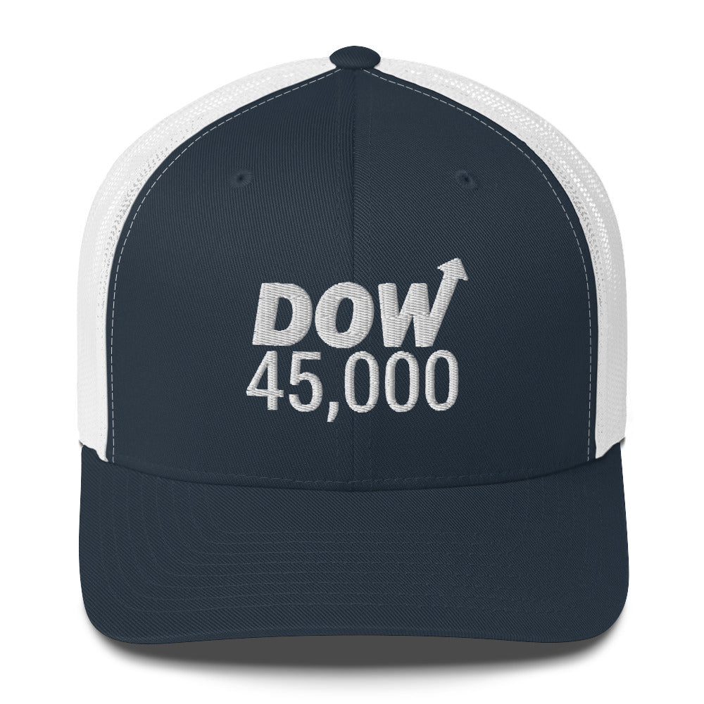 Dow 45.0000 Hat / Dow 45k Hat / Dow 45000 Trucker Cap