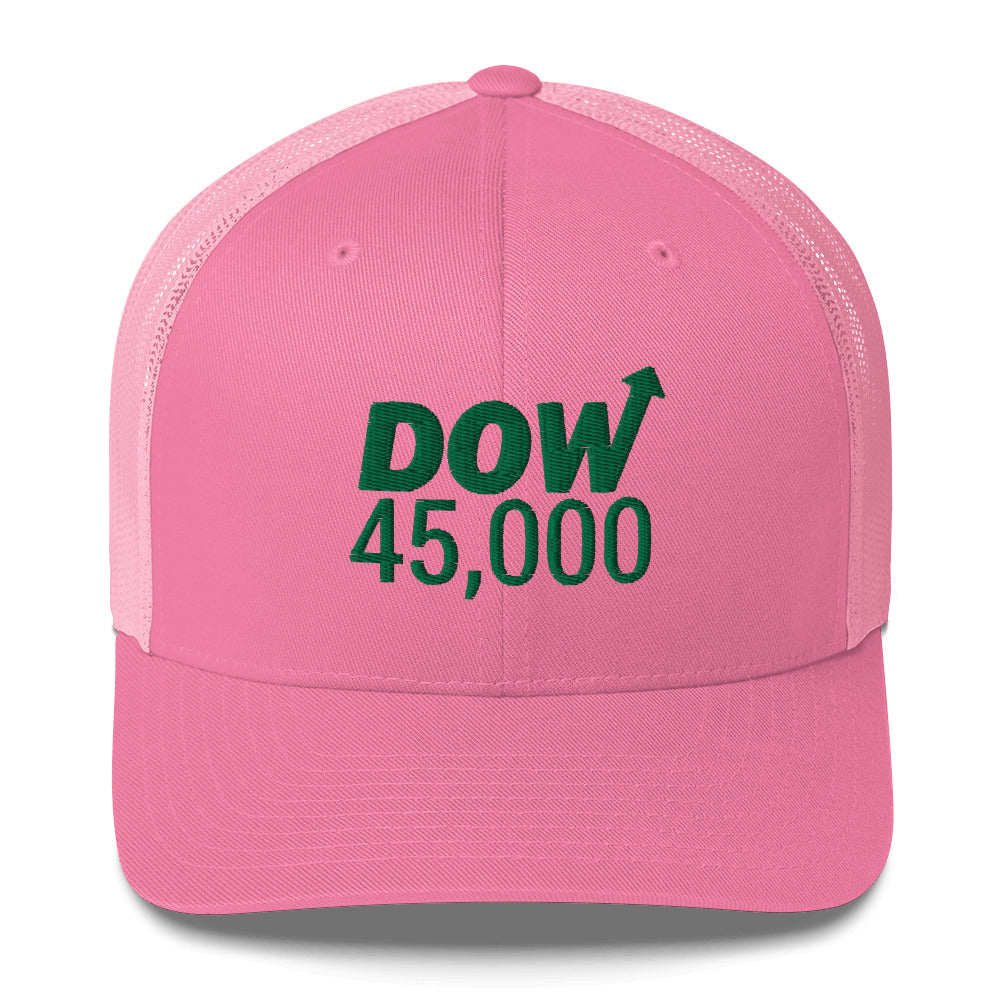 Dow 45.0000 Hat / Dow 45k Hat / Dow 45000 Trucker Cap