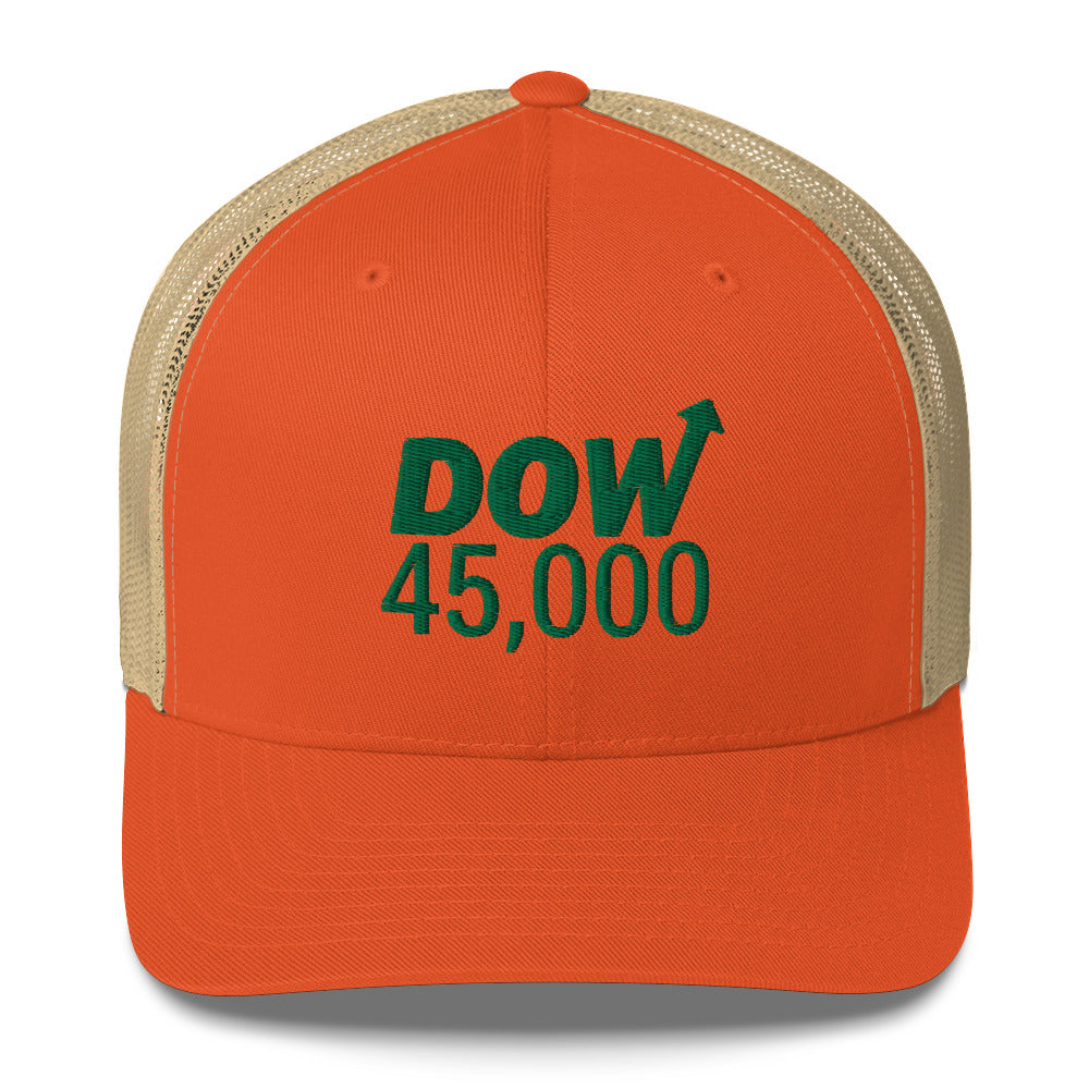 Dow 45.0000 Hat / Dow 45k Hat / Dow 45000 Trucker Cap