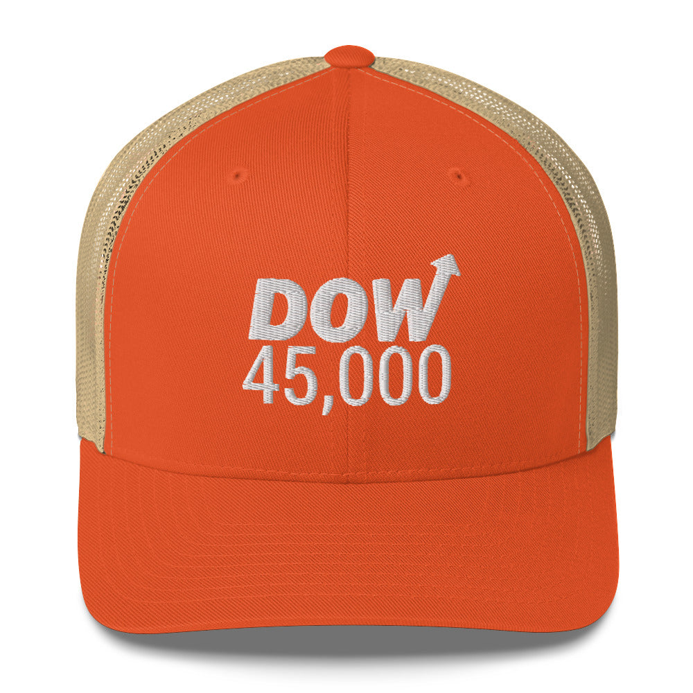 Dow 45.0000 Hat / Dow 45k Hat / Dow 45000 Trucker Cap