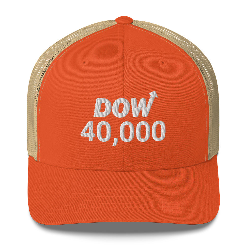 Dow 40.000 Hat / Dow 40k Hat / Dow 40000 Trucker Cap