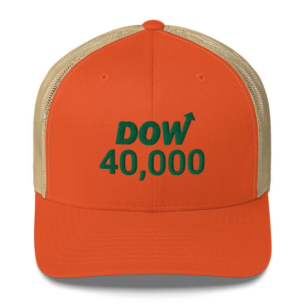 Dow 40.000 Hat / Dow 40k Hat / Dow 40000 Trucker Cap