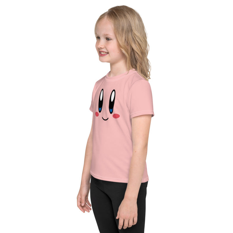 Kirby T-Shirt / Funny Face Kirby / Kirby Kids crew neck t-shirt