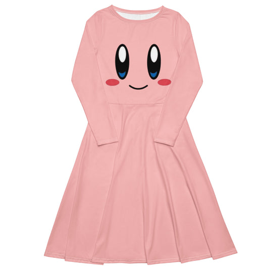 Kirby Dress / Kirby All-over print long sleeve midi dress