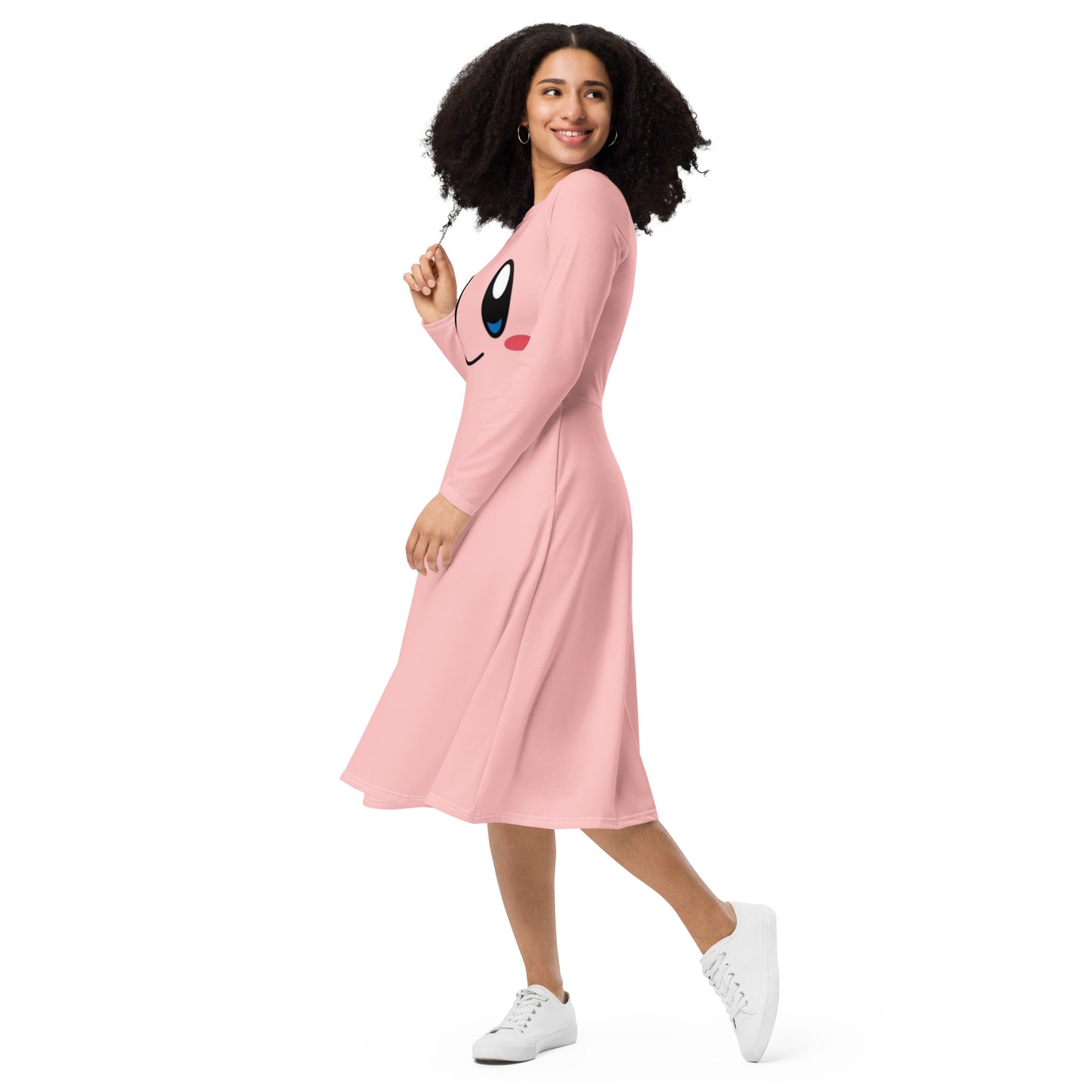 Kirby Dress / Kirby All-over print long sleeve midi dress