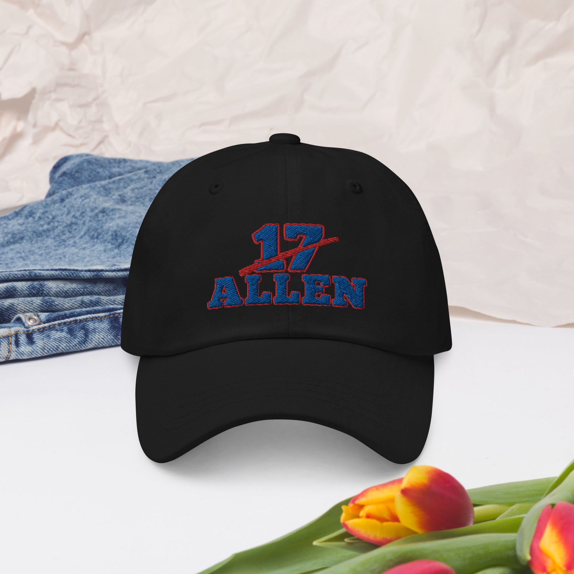 Josh Allen Big Hat / Josh Allen Hat / Buffalo Bills Dad Hat Cranberry