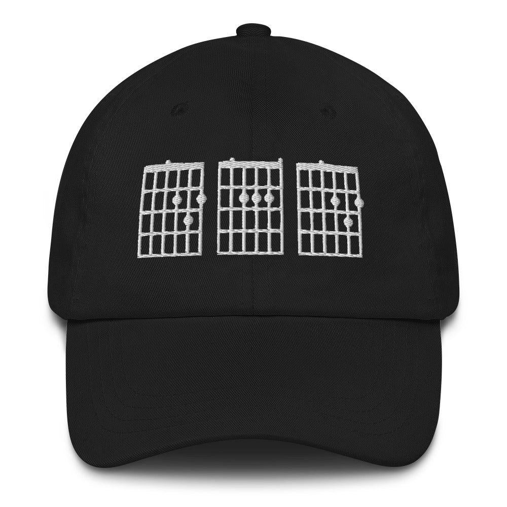 Mens Guitar Chord hat / Dad Best Ever Hat / Dad hat