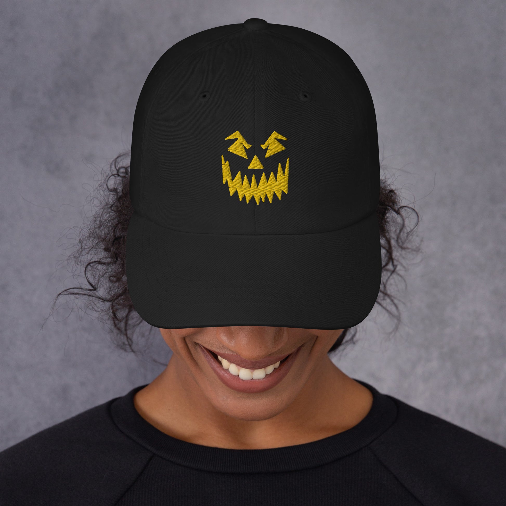 Fiery Face Hat / Scary Face Hat / Halloween Day Dad hat