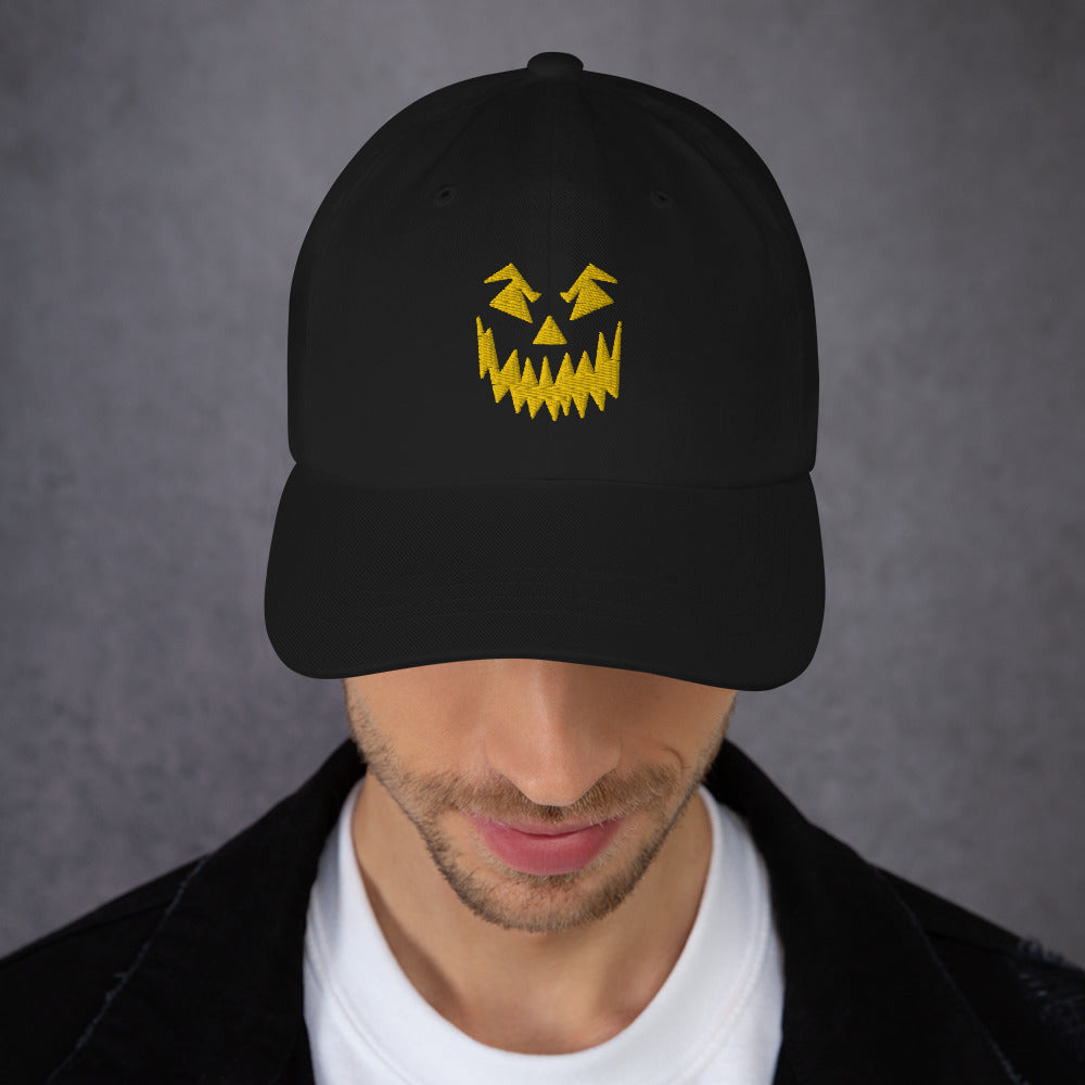 Fiery Face Hat / Scary Face Hat / Halloween Day Dad hat