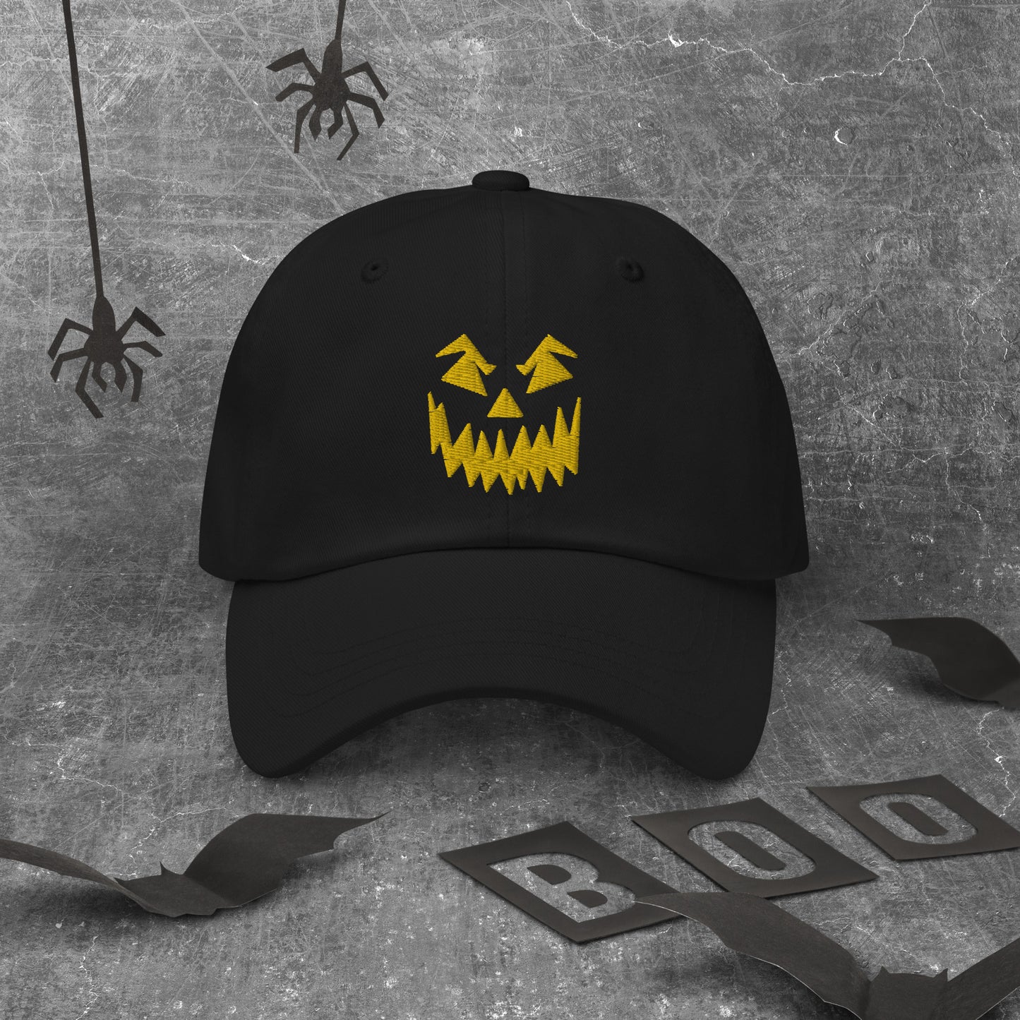 Fiery Face Hat / Scary Face Hat / Halloween Day Dad hat