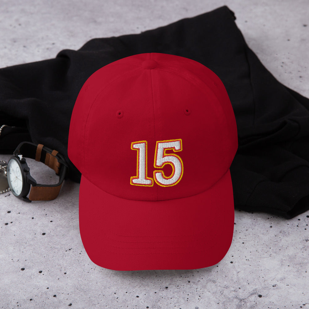 Mahomes Hat / Mahomes 15 Hat / 15 Hat / Chiefs Dad hat