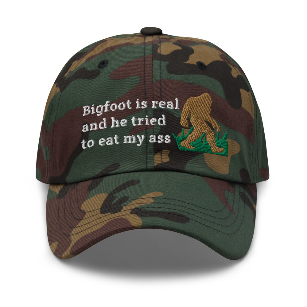 Bigfoot is real and he tried hat / Dad hat