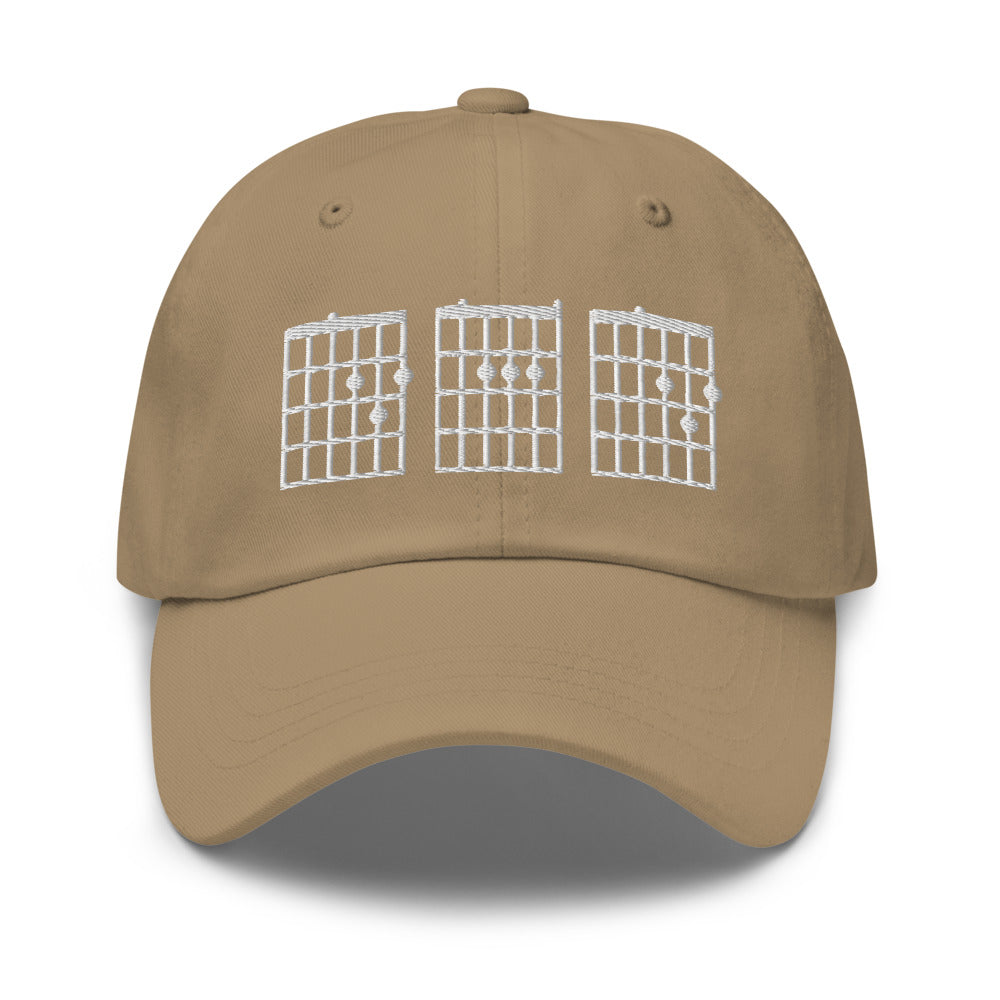 Mens Guitar Chord hat / Dad Best Ever Hat / Dad hat