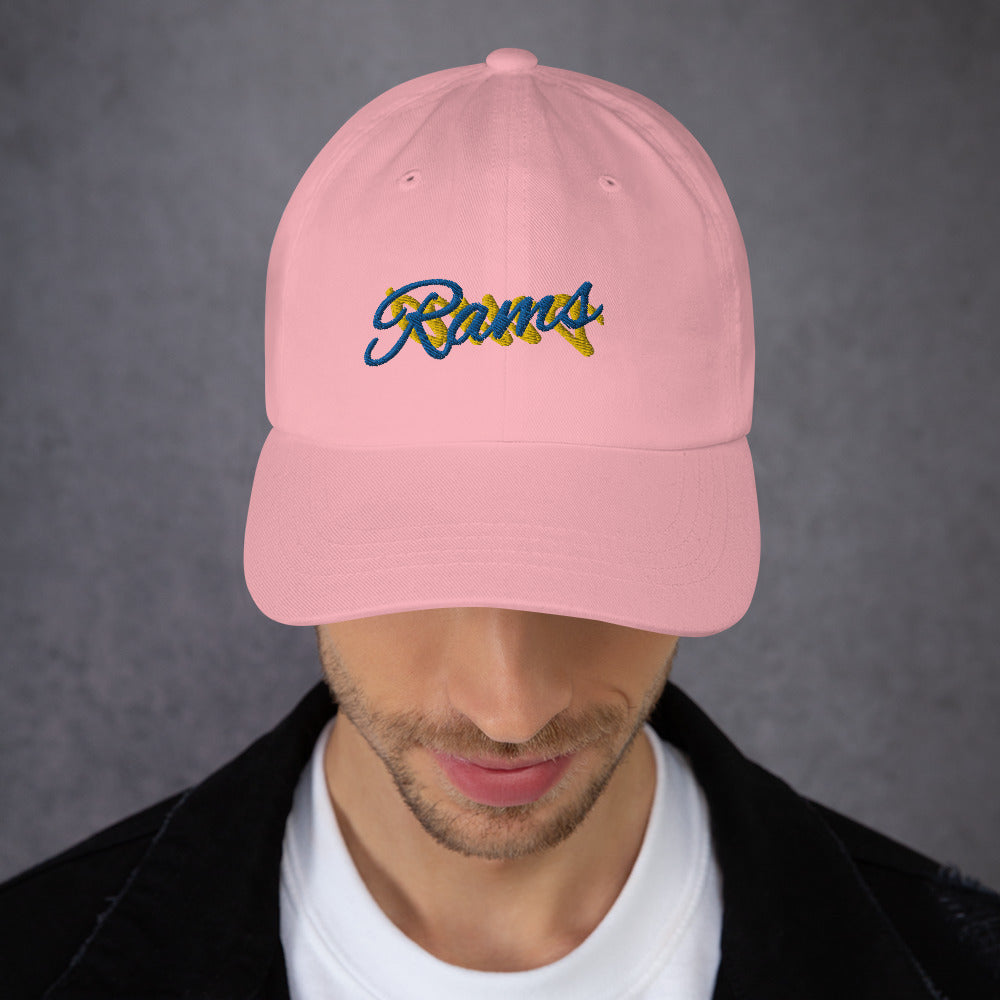 Lebron James A Bright Pink Rams Hat / Lebron Hat / Rams Dad hat