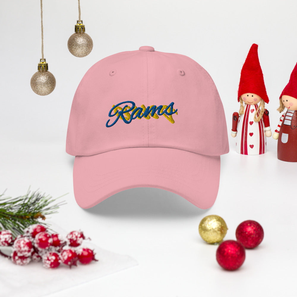 Lebron James A Bright Pink Rams Hat / Lebron Hat / Rams Dad Hat Pink