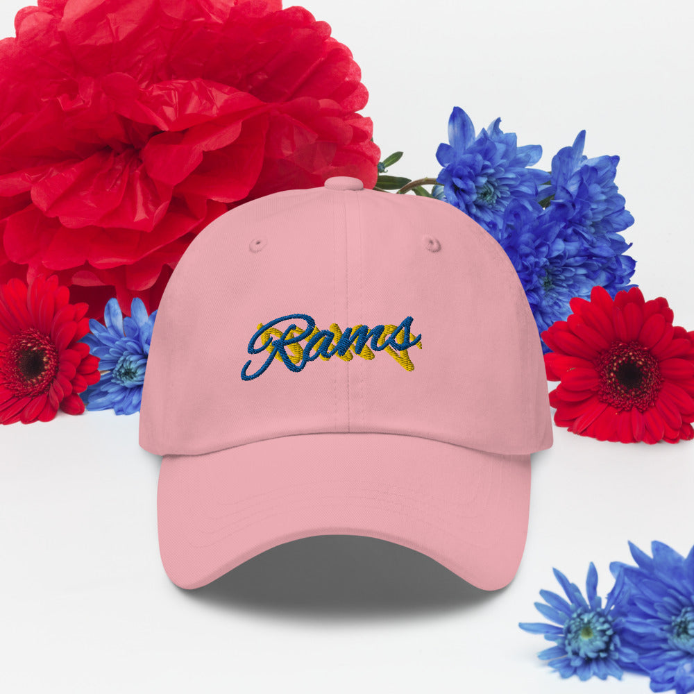 Lebron James A Bright Pink Rams Hat / Lebron Hat / Rams Dad hat