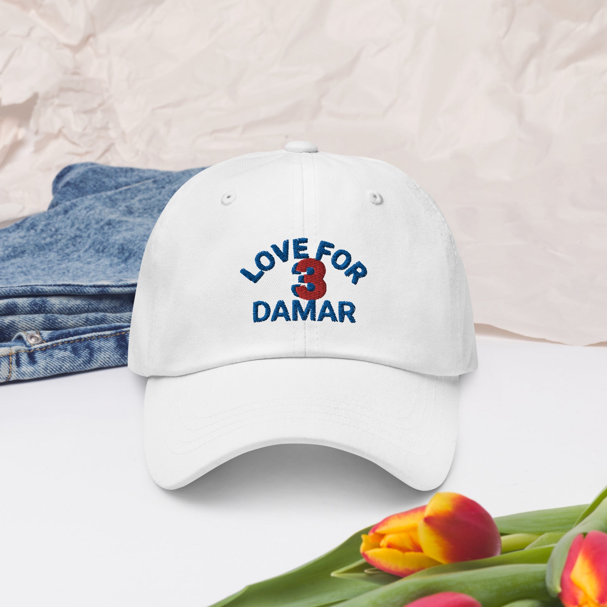 Damar Hamlin 3 Hat / Love for 3 Hat / Pray for Damar Hamlin Dad Hat Khaki