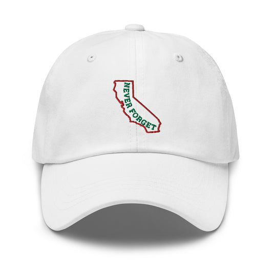 California Never Forget Hat / California map Hat / California Dad hat